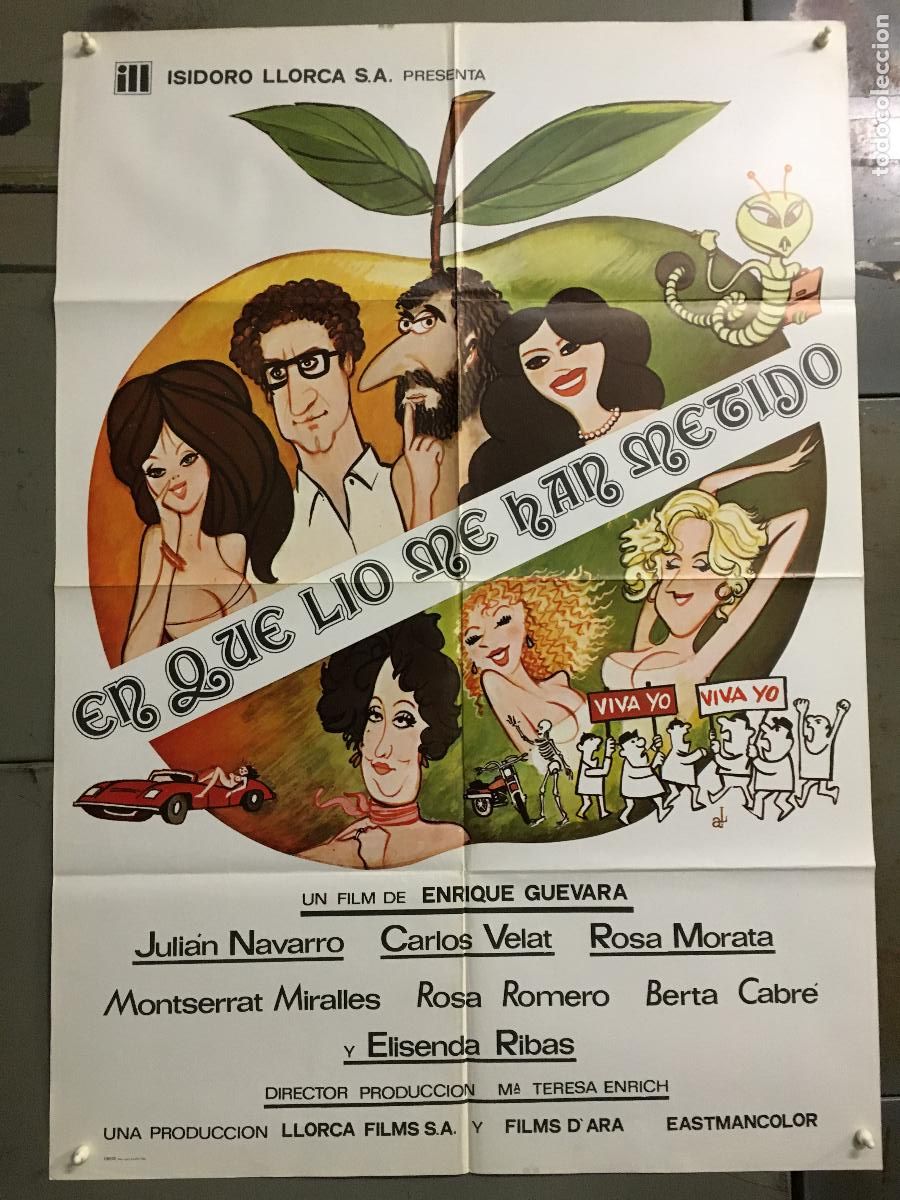 Kino: AEU31 EN QUE LIO ME HAN METIDO JULIAN NAVARRO CARLES VELAT POSTER ORIGINAL 70X100 ESTRENO