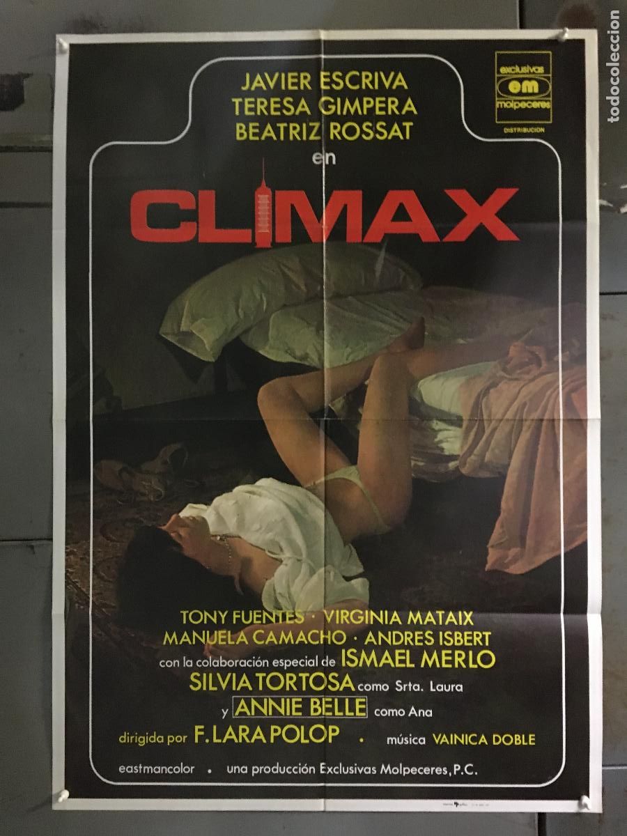 Kino: AEU32 CLIMAX JAVIER ESCRIVA TERESA GIMPERA BEATRIZ ROSSAT POSTER ORIGINAL 70X100 ESTRENO