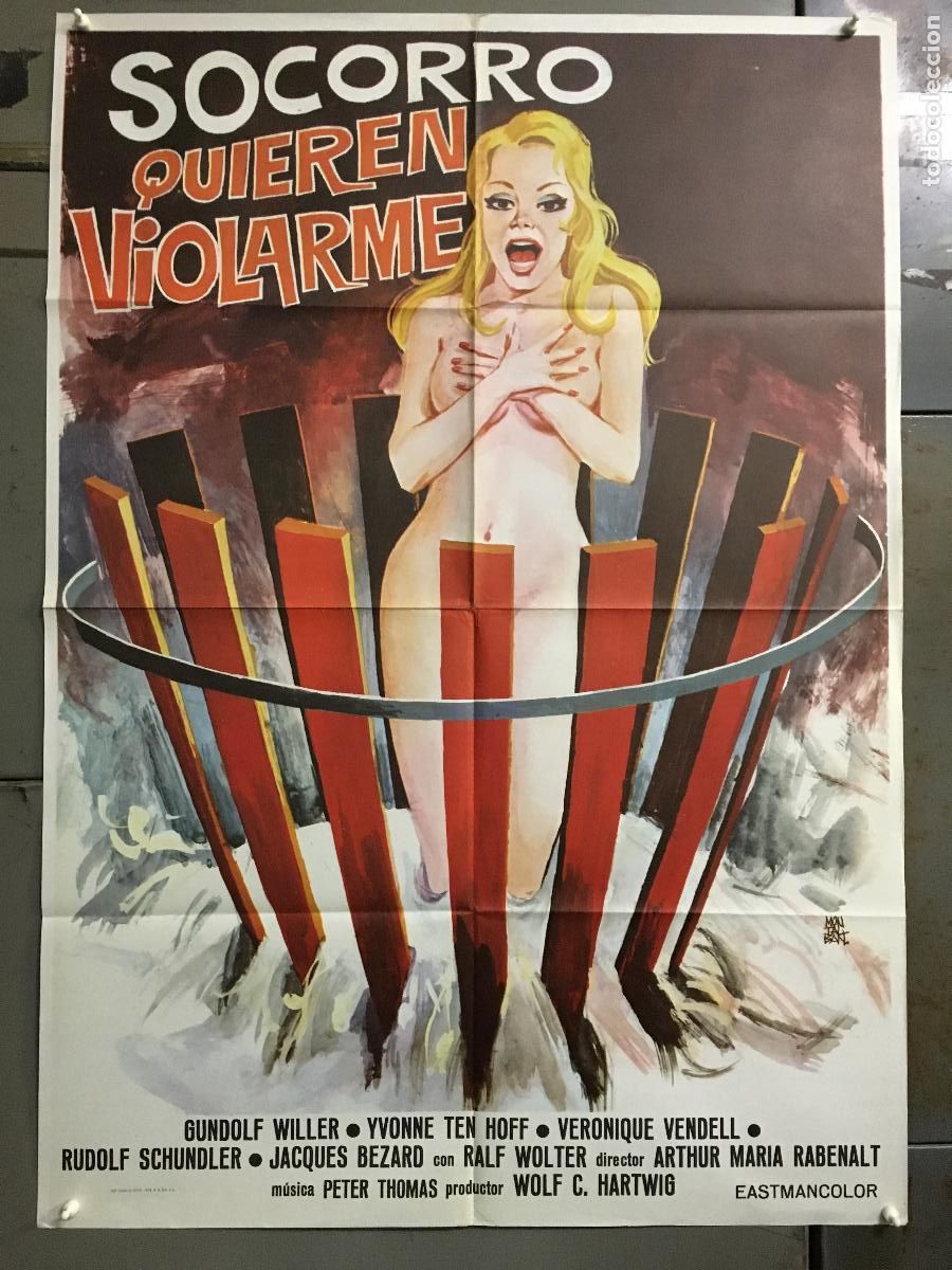 Cine: AEU35 SOCORRO QUIEREN VIOLARME GUNDOLF WILLER YVONNE TEN HOFF POSTER ORIGINAL 70X100 ESTRENO
