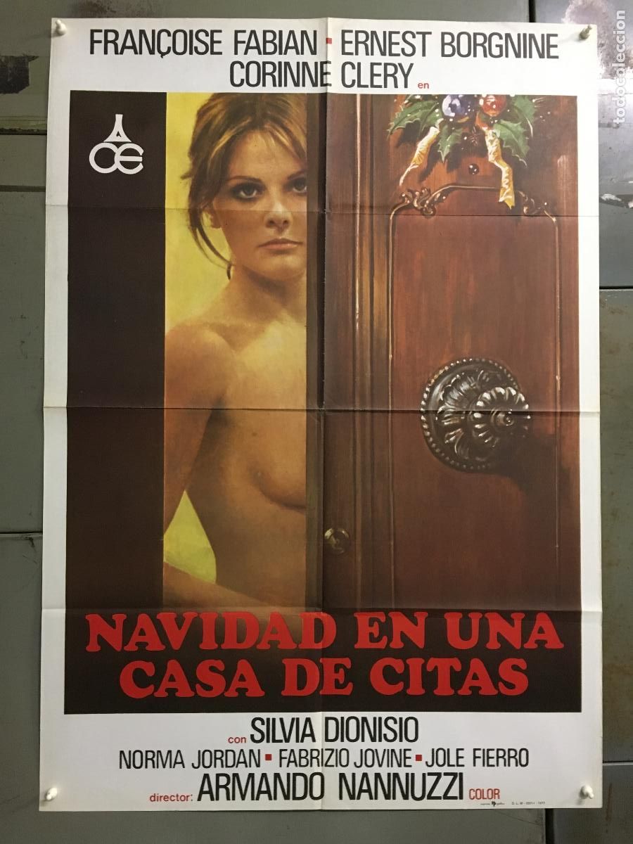 Cine: AEU38 NAVIDAD EN UNA CASA DE CITAS CORINNE CLERY SILVIA DIONISIO POSTER ORIGINAL ESTRENO 70X100