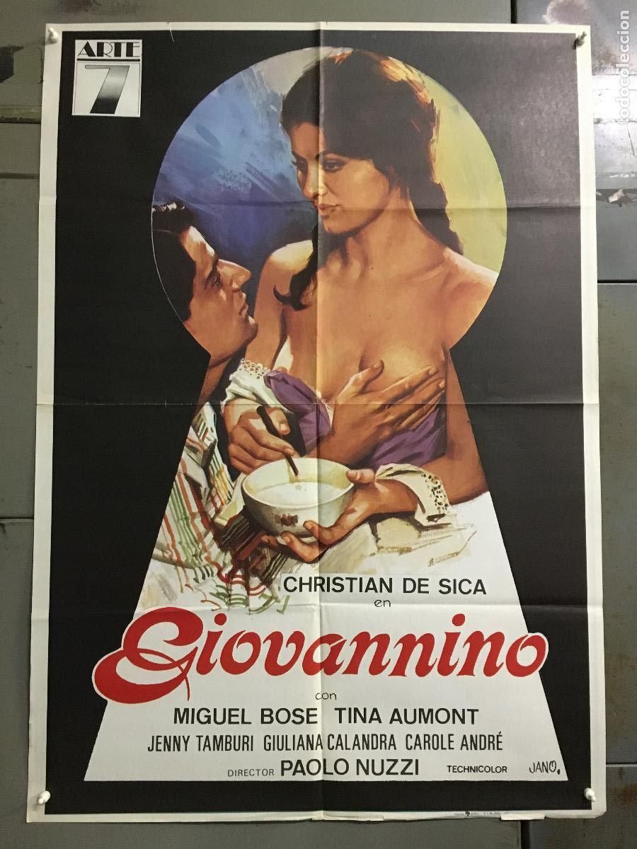 Cine: AEU44 GIOVANNINO CHRISTIAN DE SICA MIGUEL BOSE TINA AUMONT POSTER ORIGINAL 70X100 ESTRENO