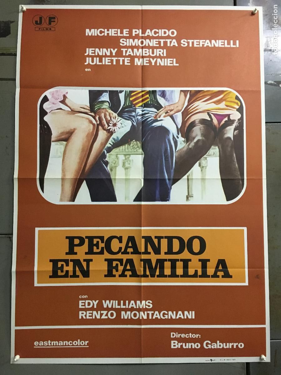 Cine: AEU45 PECANDO EN FAMILIA EDY WILLIAMS MICHELE PLACIDO POSTER ORIGINAL 70X100 ESTRENO