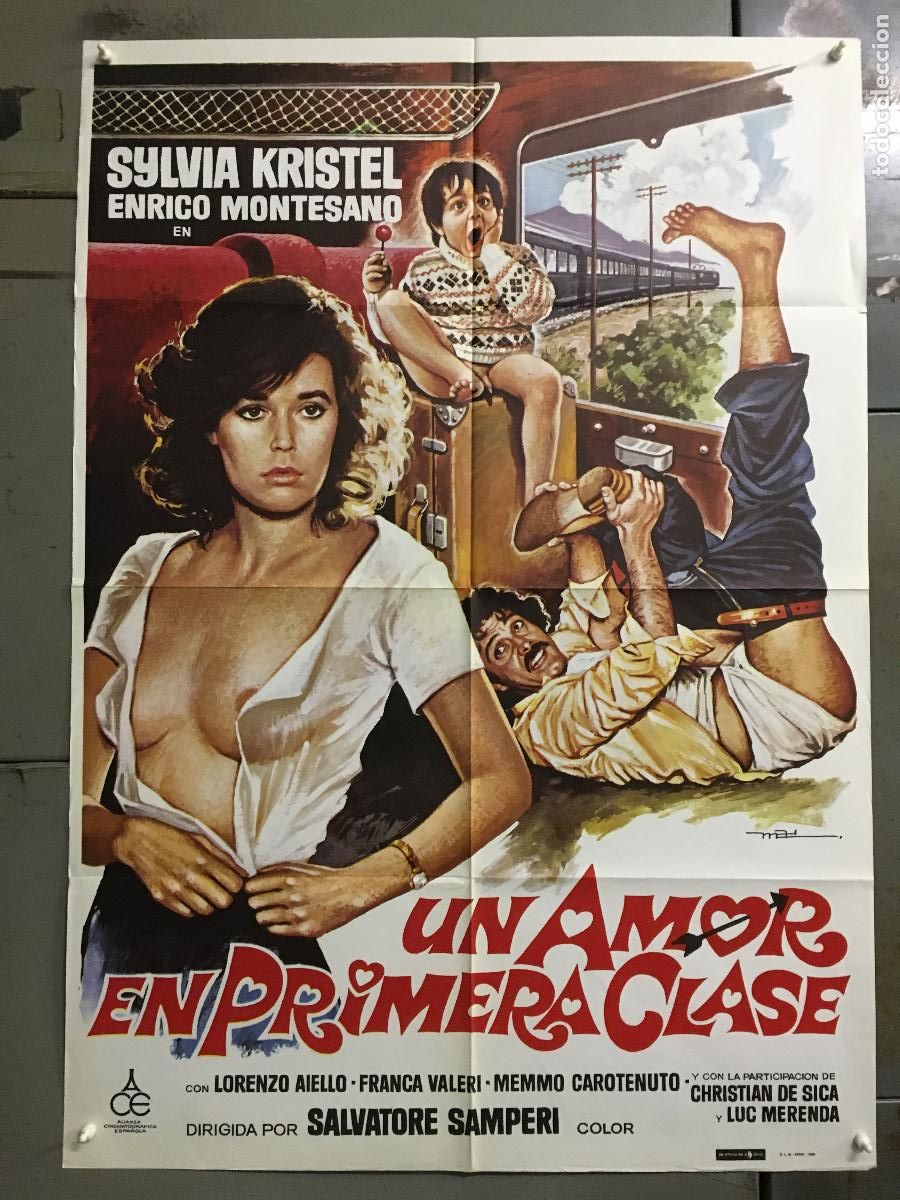 Cine: AEU46 UN AMOR EN PRIMERA CLASE SYLVIA KRISTEL SEXY MAC POSTER ORIGINAL 70X100 ESTRENO