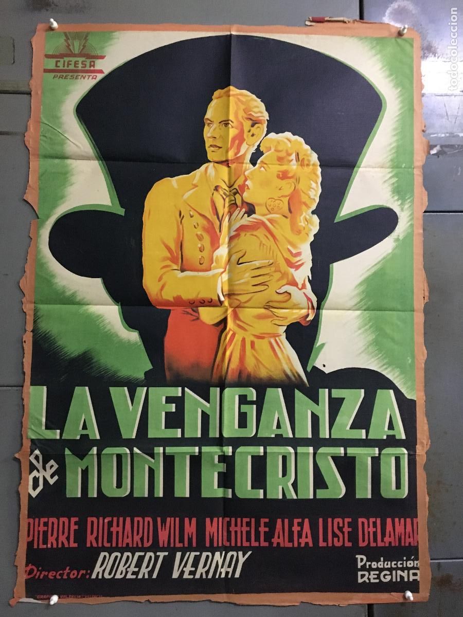 Cine: AEU48 LA VENGANZA DE MONTECRISTO PIERRE RICHARD WILLM CIFESA POSTER ORIG 70X100 ESTRENO LITOGRAFIA
