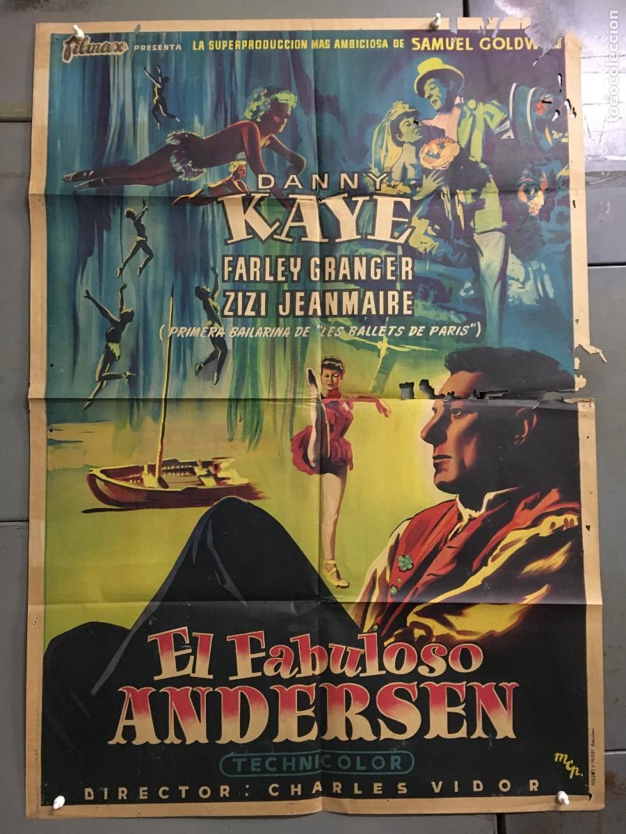 Kino: AEU83 EL FABULOSO ANDERSEN DANY KAYE POSTER ORIGINAL ESPA&Ntilde;OL 70X100 LITOGRAFIA