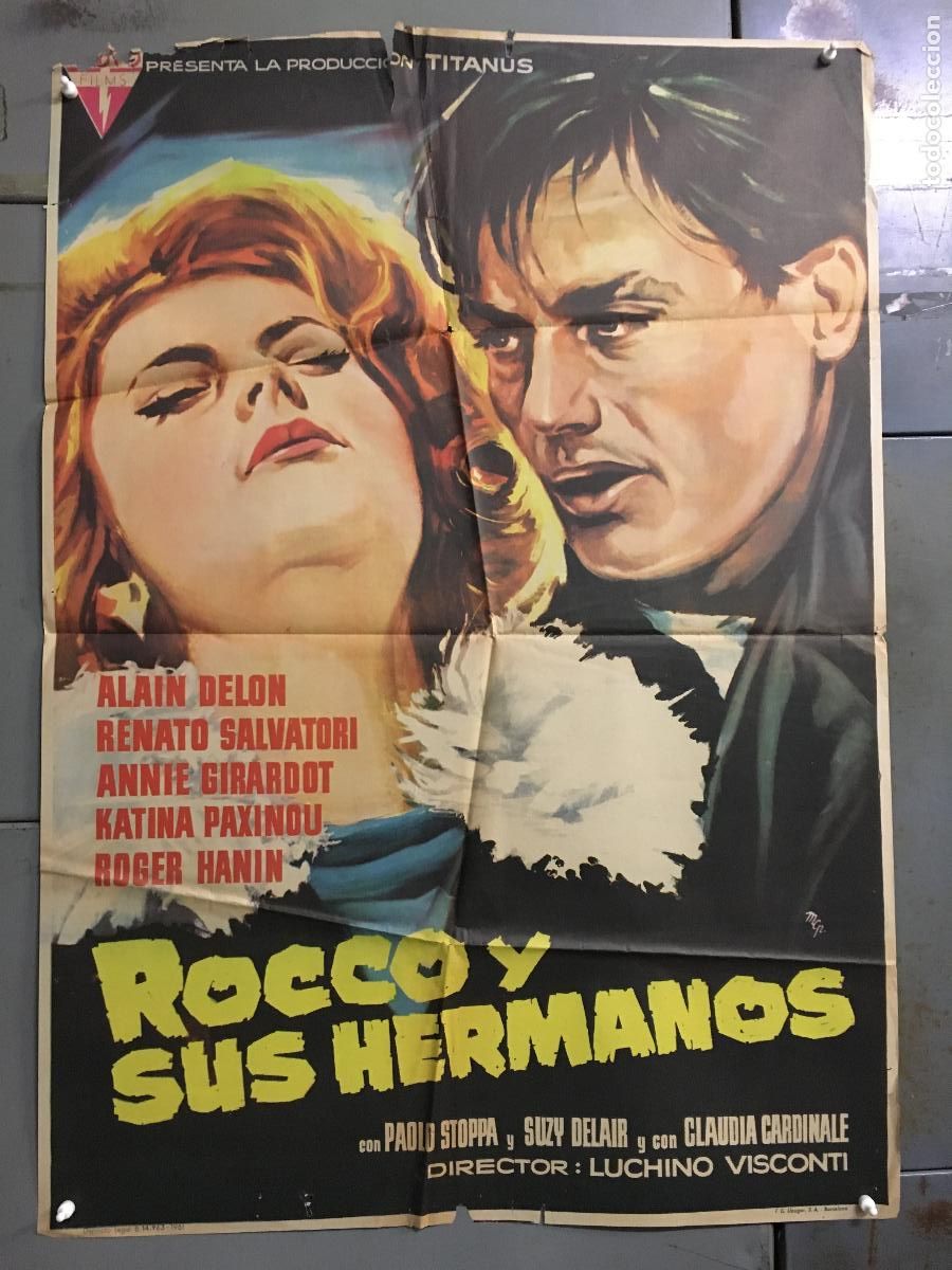 Cine: AEV05 ROCCO Y SUS HERMANOS LUCHINO VISCONTI ALAIN DELON POSTER ORIGINAL 70X100 ESTRENO