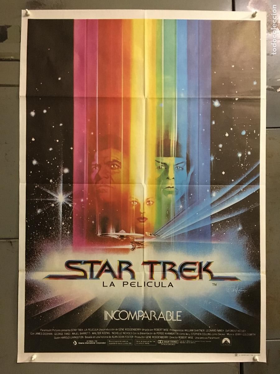 Cine: AEV18 STAR TREK LA PELICULA SHATNER NIMOY BOB PEAK POSTER ORIGINAL 70X100 ESTRENO