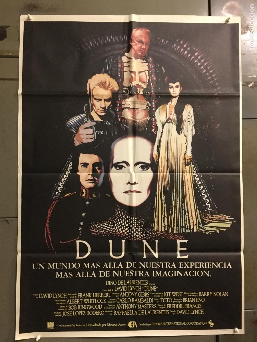Cine: AEV22 DUNE DAVID LYNCH KYLE MACLACHLAN STING POSTER ORIGINAL 70X100 ESTRENO