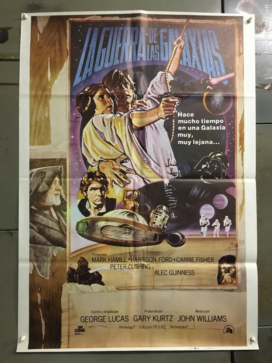Cine: AEV38 LA GUERRA DE LAS GALAXIAS STAR WARS GEORGE LUCAS POSTER ORIGINAL ESPA&Ntilde;OL 70X100 r-79