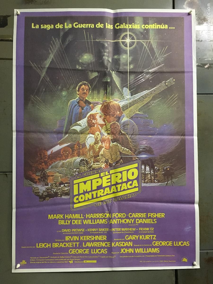 Cine: AEV39 EL IMPERIO CONTRAATACA GUERRA DE LAS GALAXIAS STAR WARS POSTER ORIGINAL 70X100 ESPA&Ntilde;OL