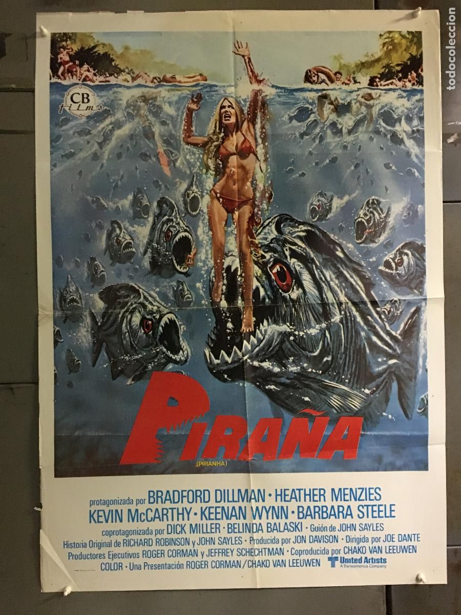 Cine: AEV46 PIRA&Ntilde;A JOE DANTE BRADFORD DILLMAN HEATHER MENZIES BARBARA STEELE POSTER ORIG 70X100 ESTRENO