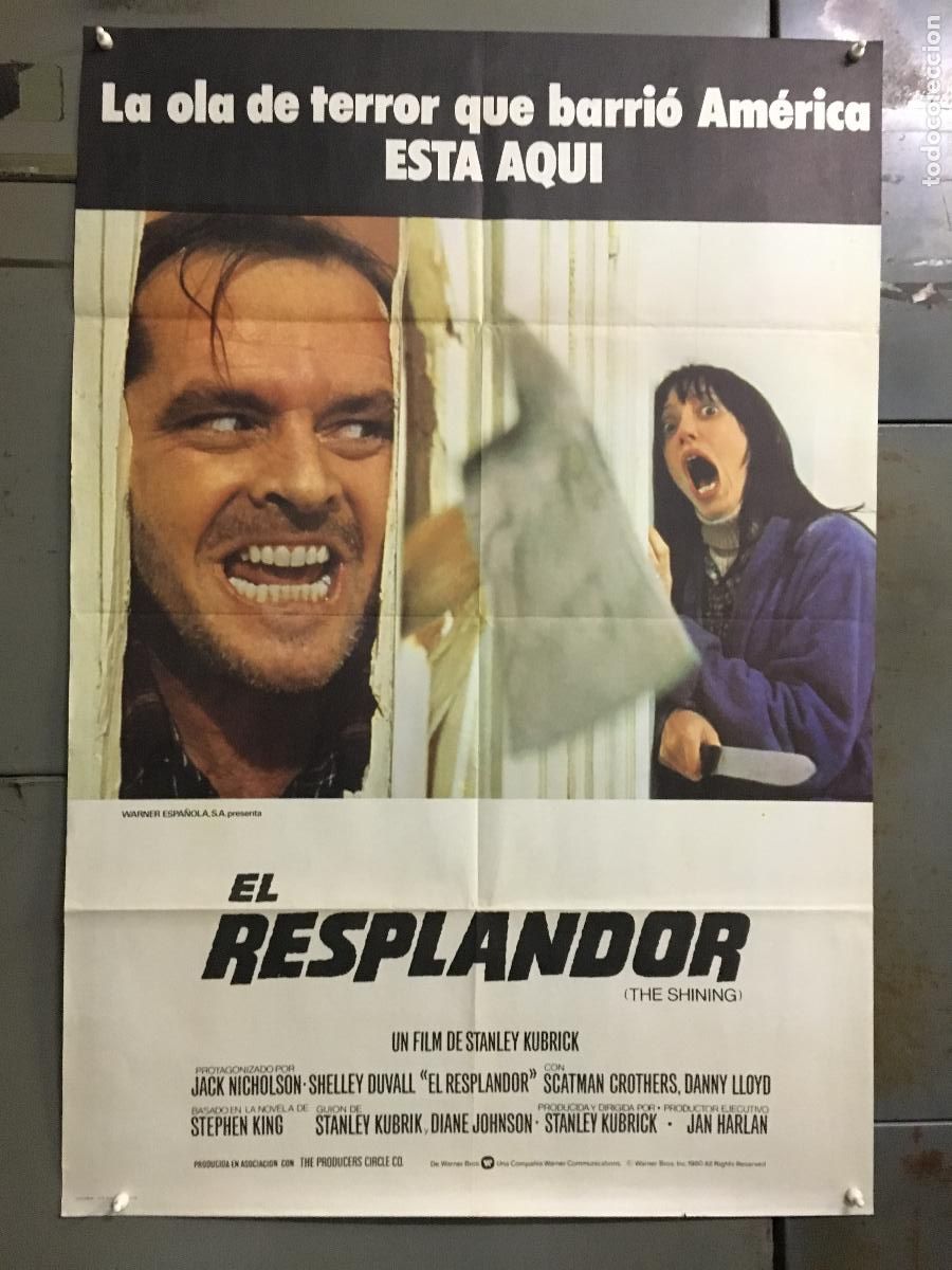 Cine: AEV48 EL RESPLANDOR JACK NICHOLSON STANLEY KUBRICK POSTER ORIGINAL 70X100 ESTRENO
