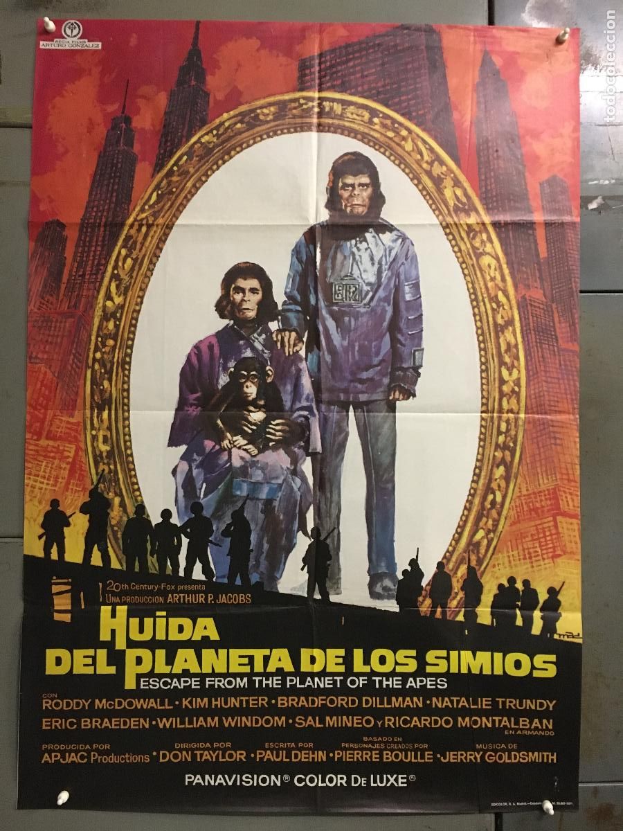 Cine: AEV53 HUIDA DEL PLANETA DE LOS SIMIOS POSTER MAC ORIGINAL 70X100 ESTRENO