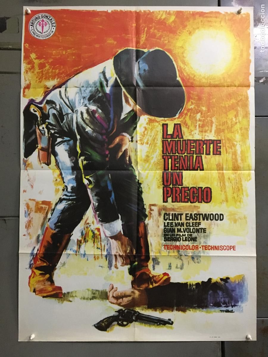 Cine: AEV56 LA MUERTE TENIA UN PRECIO SERGIO LEONE CLINT EASTWOOD POSTER ORIGINAL 70X100 ESPA&Ntilde;OL R-78