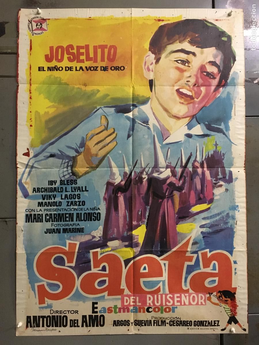 Cine: AEV93 SAETA DEL RUISE&Ntilde;OR JOSELITO MANUEL ZARZO JANO POSTER ORIGINAL 70X100 ESTRENO