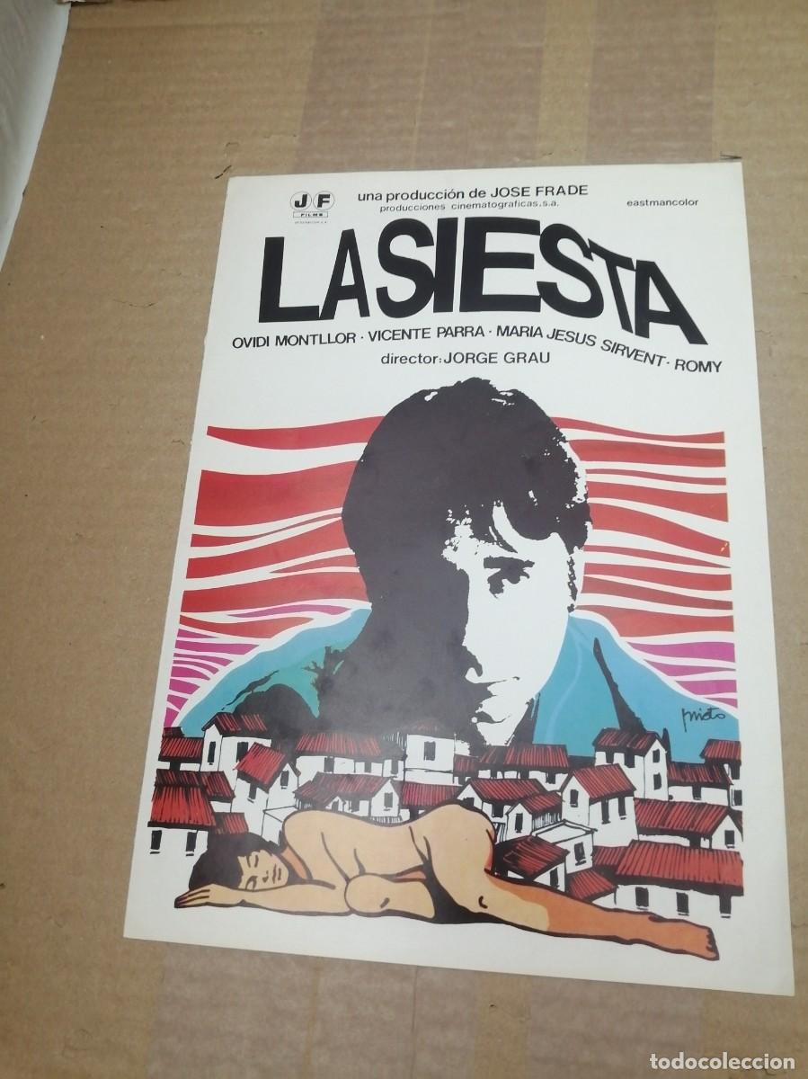 Cine: Afiche Original de la pel&iacute;cula de 1976: LA SIESTA (Jorge Grau)