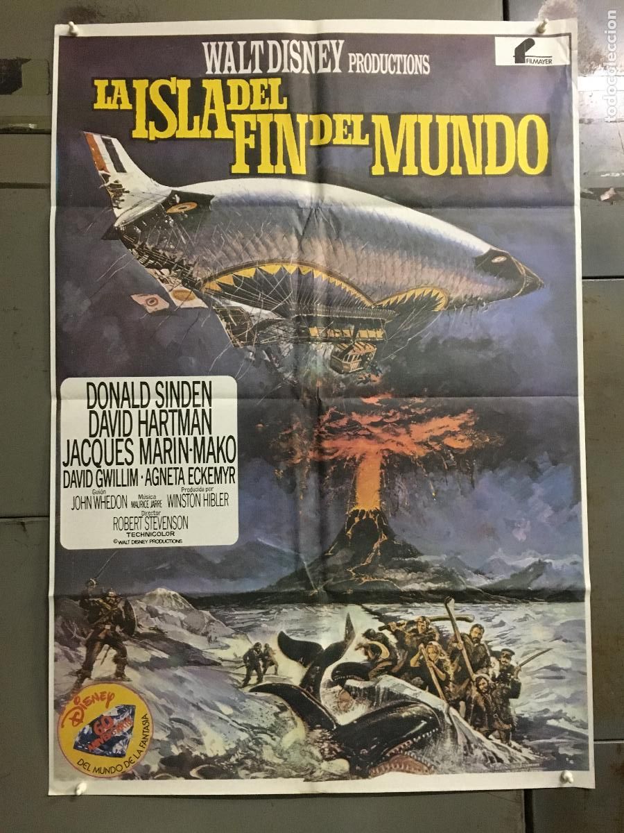 Cine: AEW68 LA ISLA DEL FIN DEL MUNDO WALT DISNEY POSTER ORIGINAL 70X100 ESTRENO