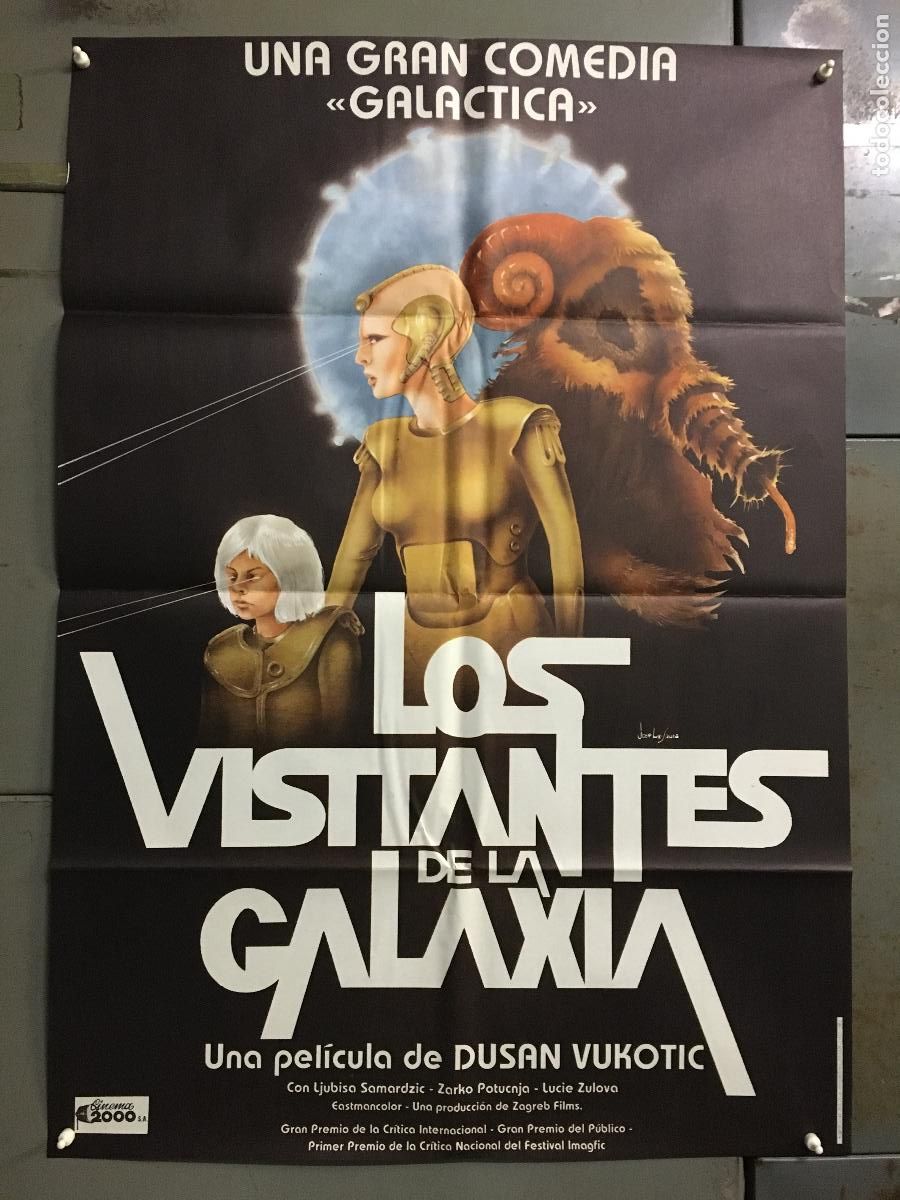 Cine: AEW69 LOS VISITANTES DE LA GALAXIA DUSAN VUKOTIC POSTER ORIGINAL 70X100 ESTRENO