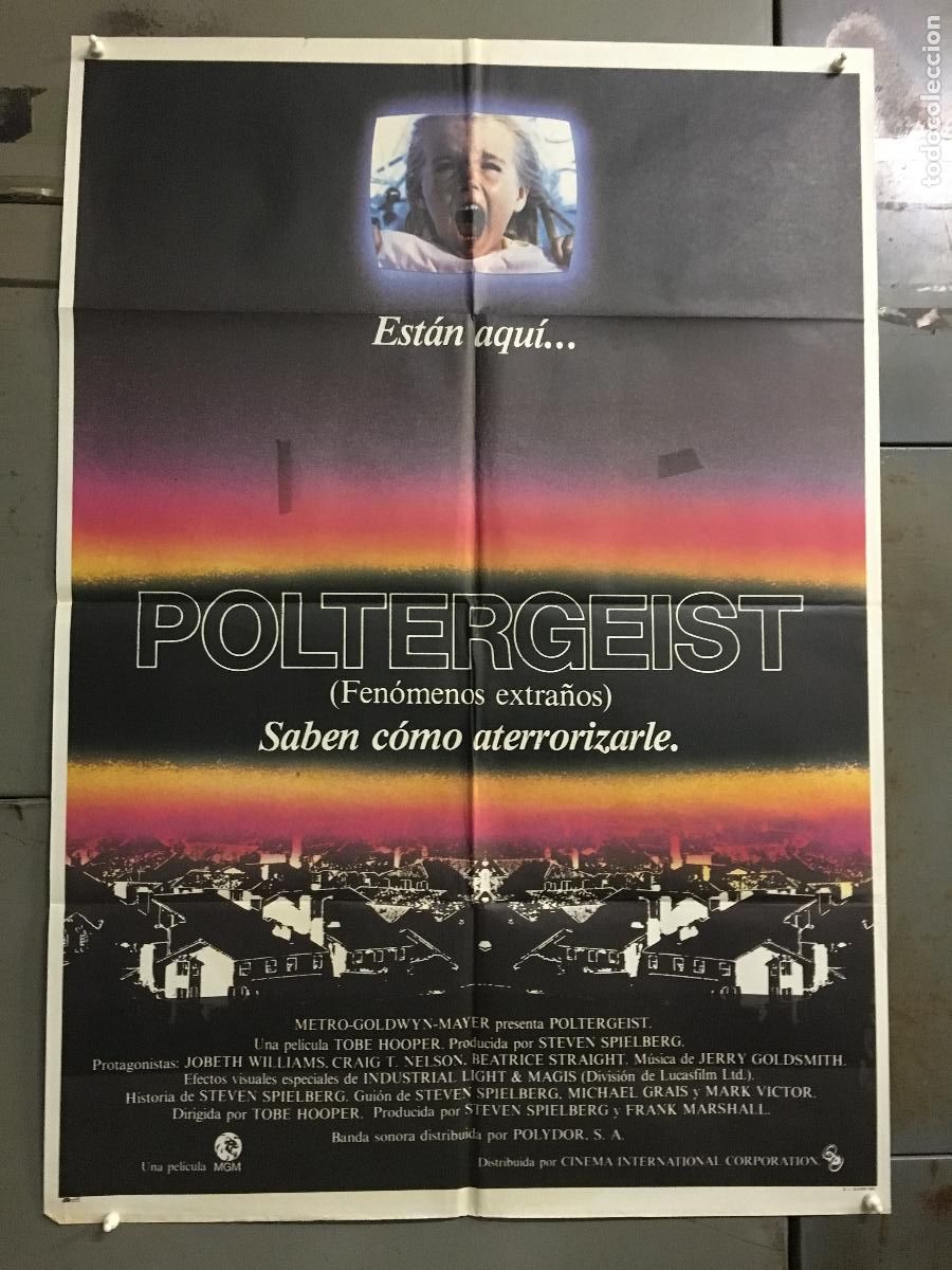 Cine: AEW74 POLTERGEIST TOBE HOOPER STEVEN SPIELBERG POSTER ORIGINAL 70X100 ESTRENO