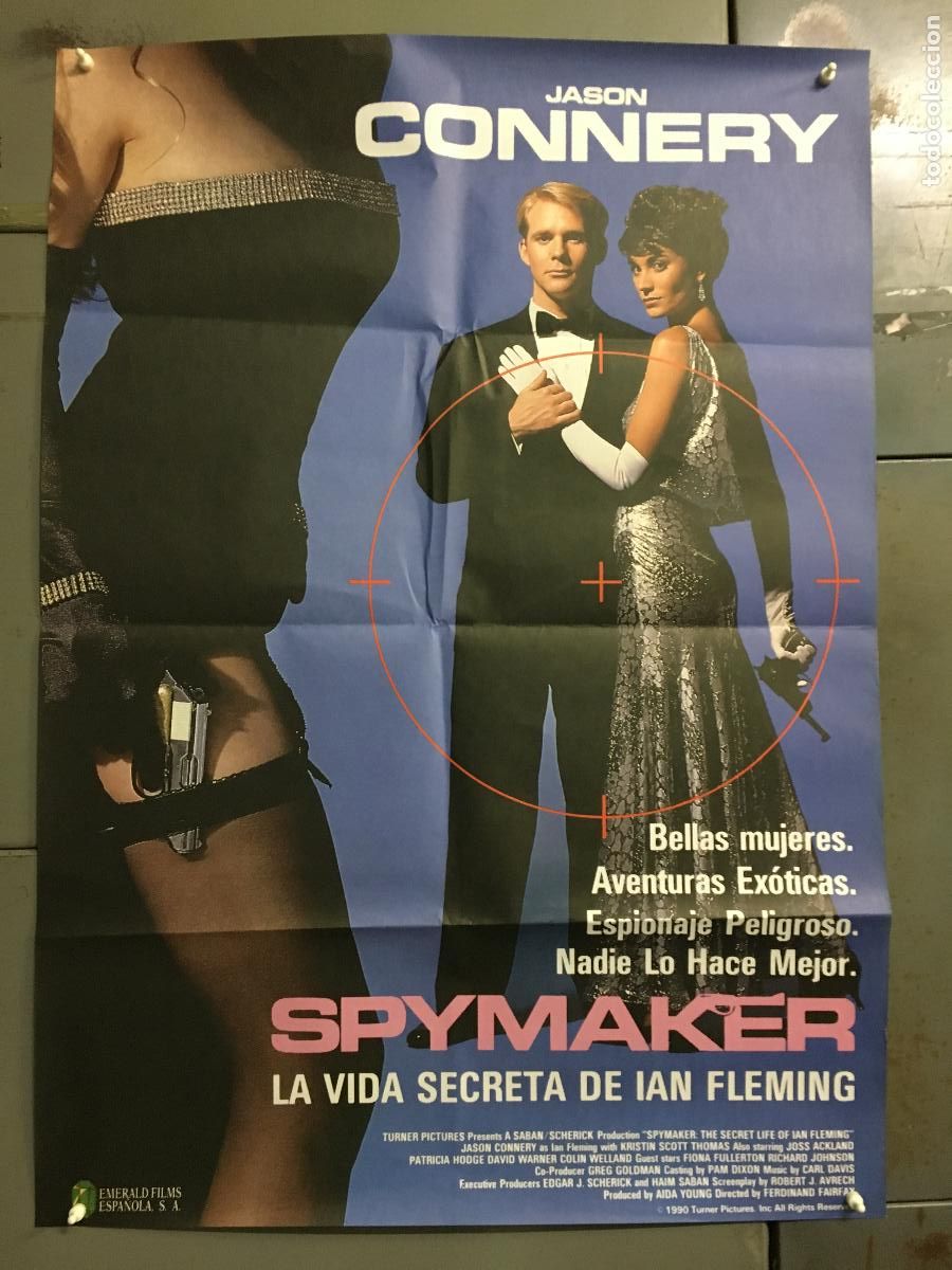 Cine: AEW83 SPYMAKER LA VIDA SECRETA DE IAN FLEMING POSTER ORIGINAL 70X100 ESTRENO h3