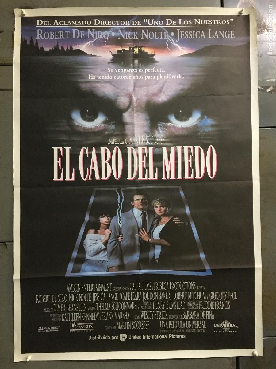 Cin&eacute;ma: AEW96 EL CABO DEL MIEDO MARTIN SCORSESE ROBERT DE NIRO POSTER ORIGINAL 70X100 ESTRENO h0
