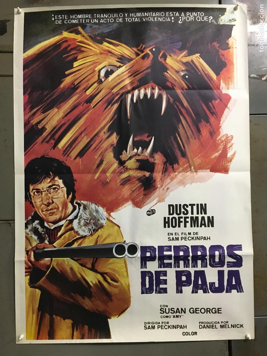 Cine: AEWE94 PERROS DE PAJA SAM PECKINPAH DUSTIN HOFFMAN POSTER ORIGINAL 70X100 ESPA&Ntilde;OL h7