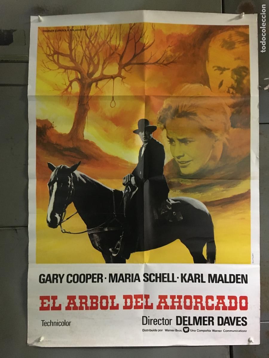 Cine: AEW91 EL ARBOL DEL AHORCADO GARY COOPER MARIA SCHELL DELMER DAVES POSTER ORIGINAL 70X100 R-81 h0