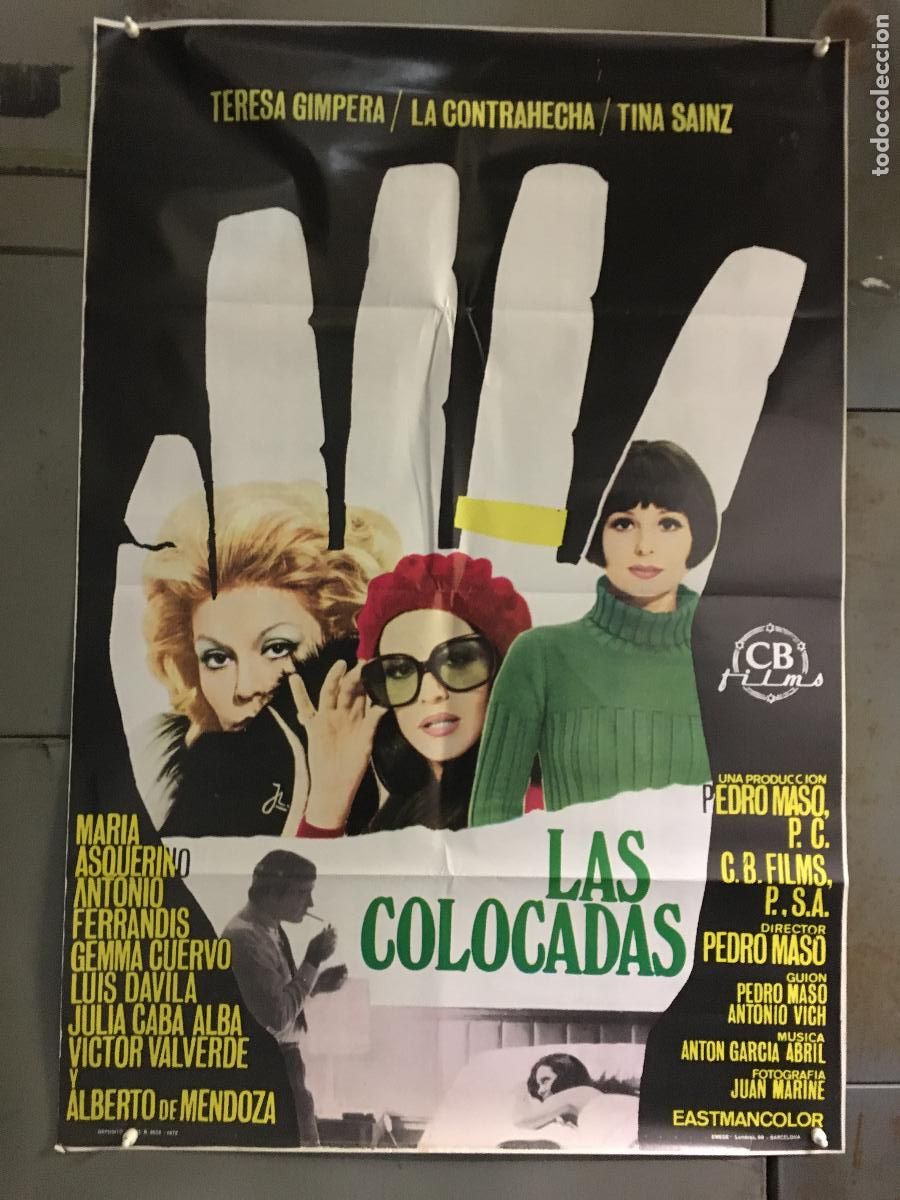 Cine: AEW99 LAS COLOCADAS TERESA GIMPERA LA CONTRAHECHA TINA SAINZ POSTER ORIGINAL 70X100 ESTRENO h6