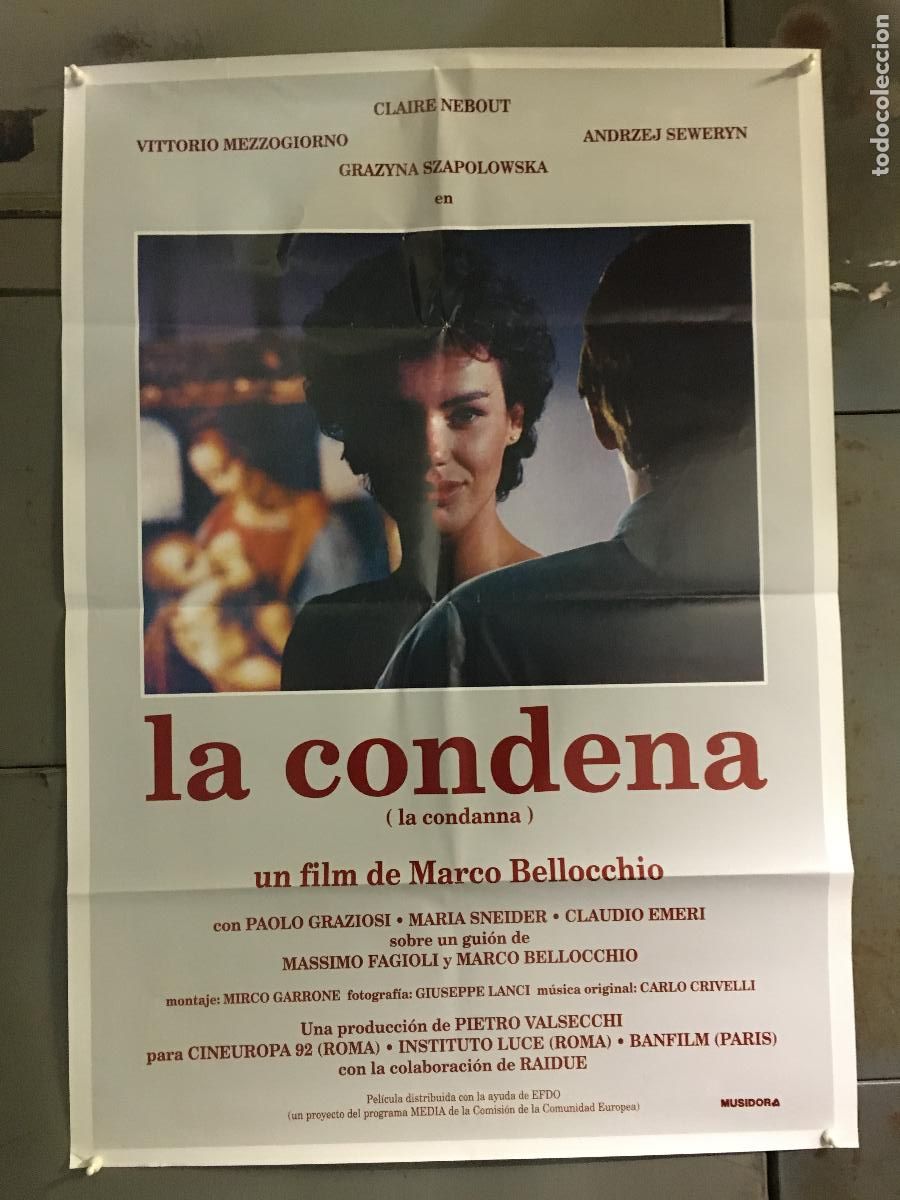 Cine: AEX00 LA CONDENA MARCO BELLOCCHIO POSTER ORIGINAL ESTRENO 70X100 h3