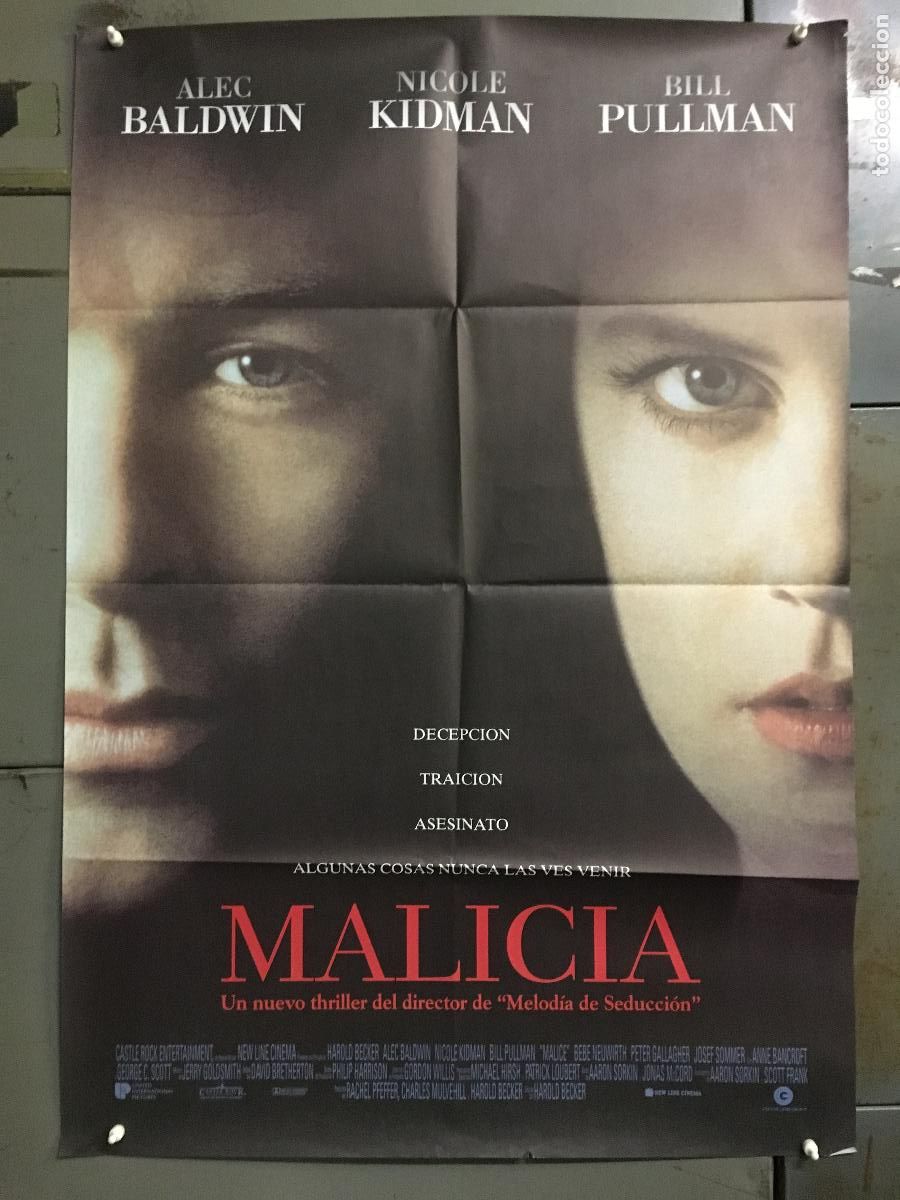 Cine: AEX17 MALICIA ALEC BALDWIN NICOLE KIDMAN POSTER ORIGINAL 70X100 ESTRENO h1