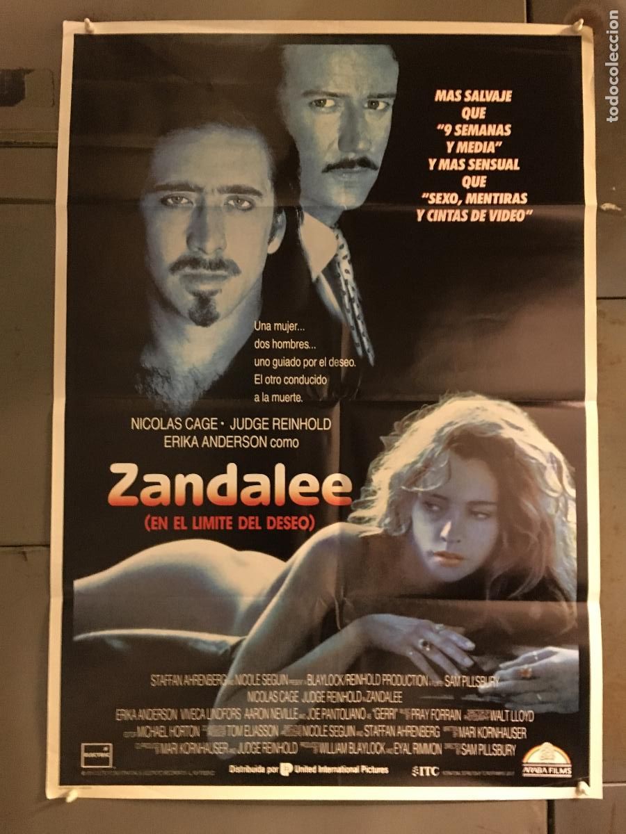 Cine: AEX20 ZANDALEE EN EL LIMITE DEL DESEO NICOLAS CAGE ERIKA ANDERSON POSTER ORIGINAL 70X100 ESTRENO h2