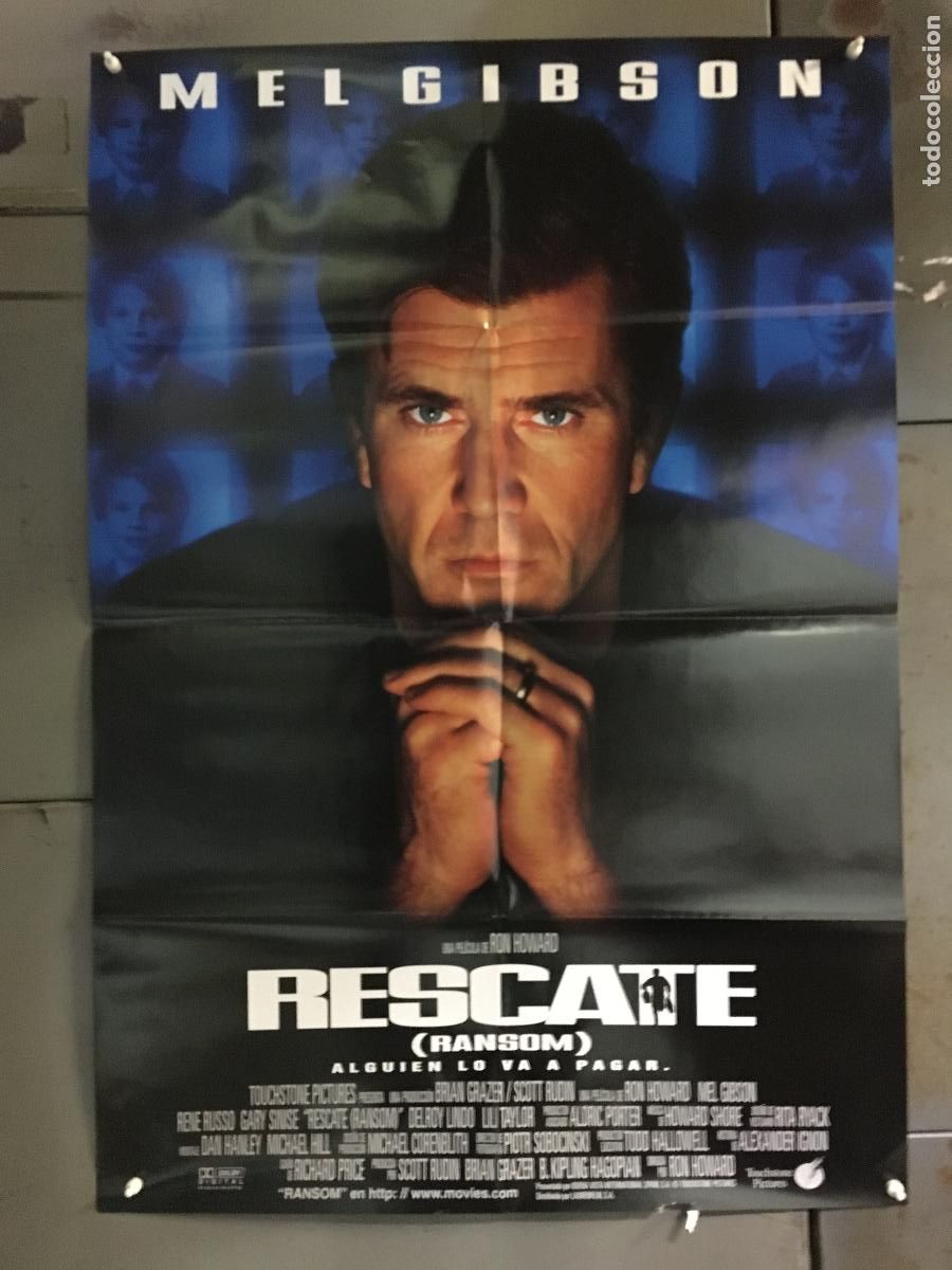 Cine: AEX24 RESCATE RANSOM MEL GIBSON POSTER ORIGINAL 70X100 ESTRENO h0