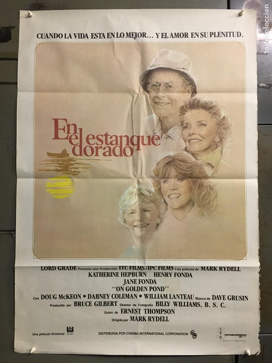 Cine: AEX30 EN EL ESTANQUE DORADO KATHARINE HEPBURN HENRY FONDA POSTER ORIGINAL ESTRENO 70X100 h5