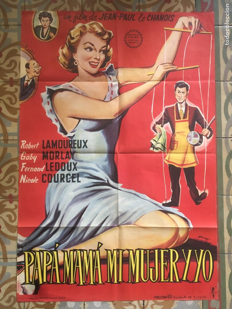 Cine: papa mama mi mujer y yo poster cartel original estreno