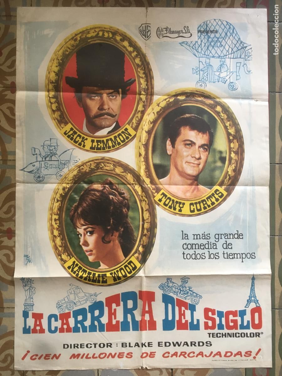 Cine: la carrera del siglo jack lemmon tony curtis natalie wood poster cartel original estreno