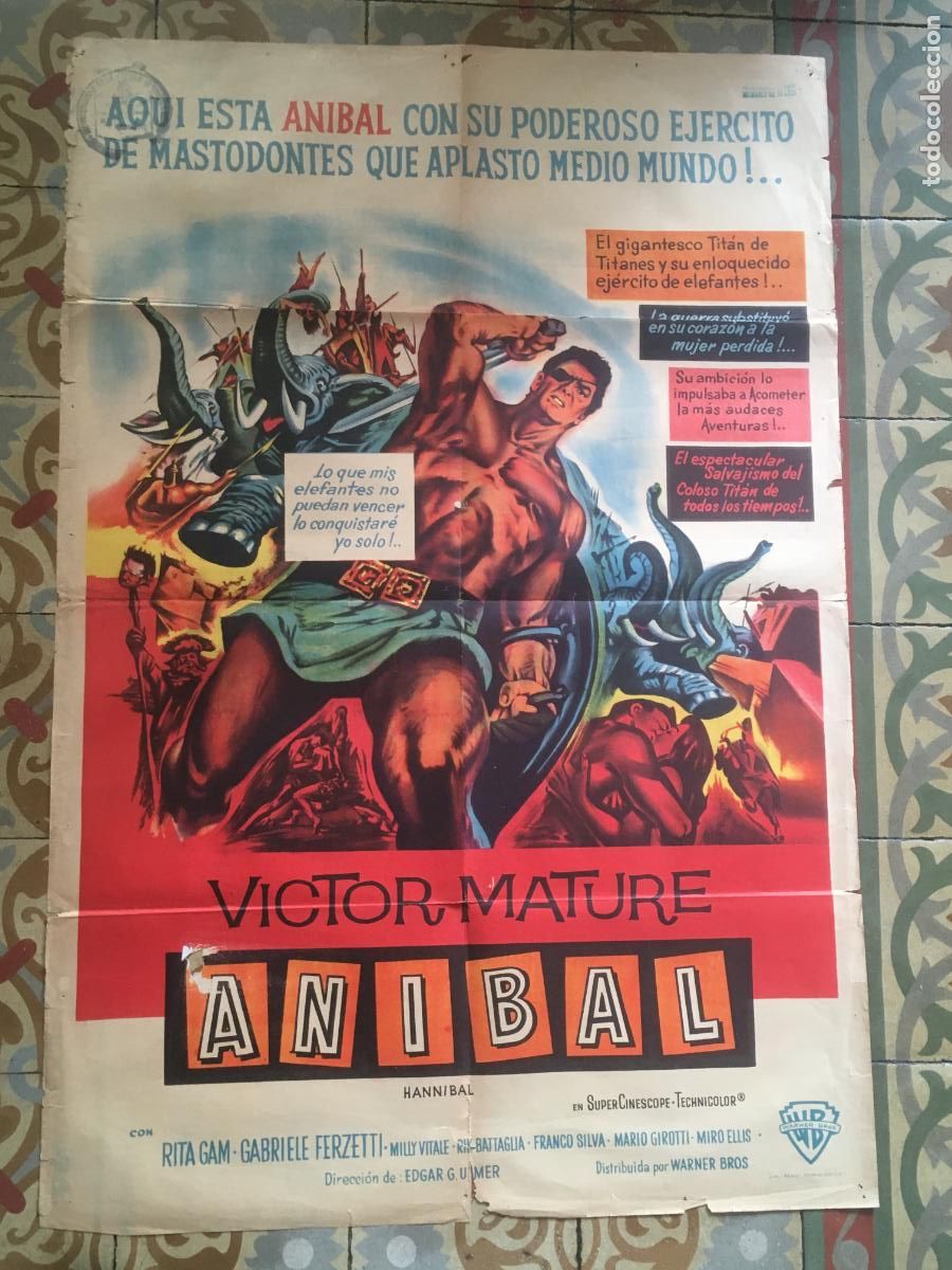 Cine: anibal victor mature poster cartel original estreno