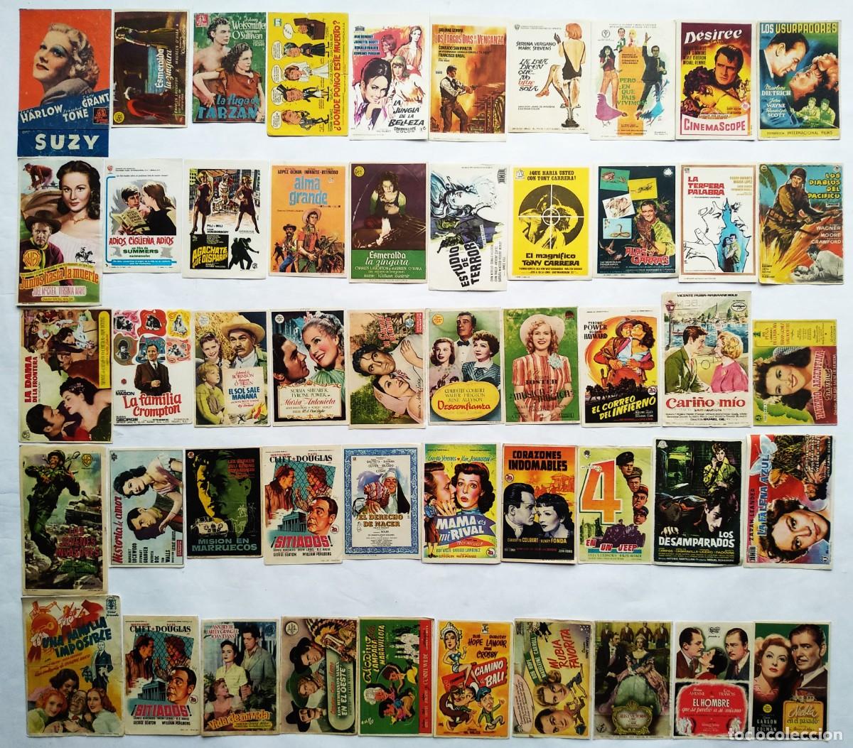 Cine: 50 PROGRAMAS VARIADOS, LOTE N&ordm; 248. ( 24 CON EL DORSO IMPRESO).