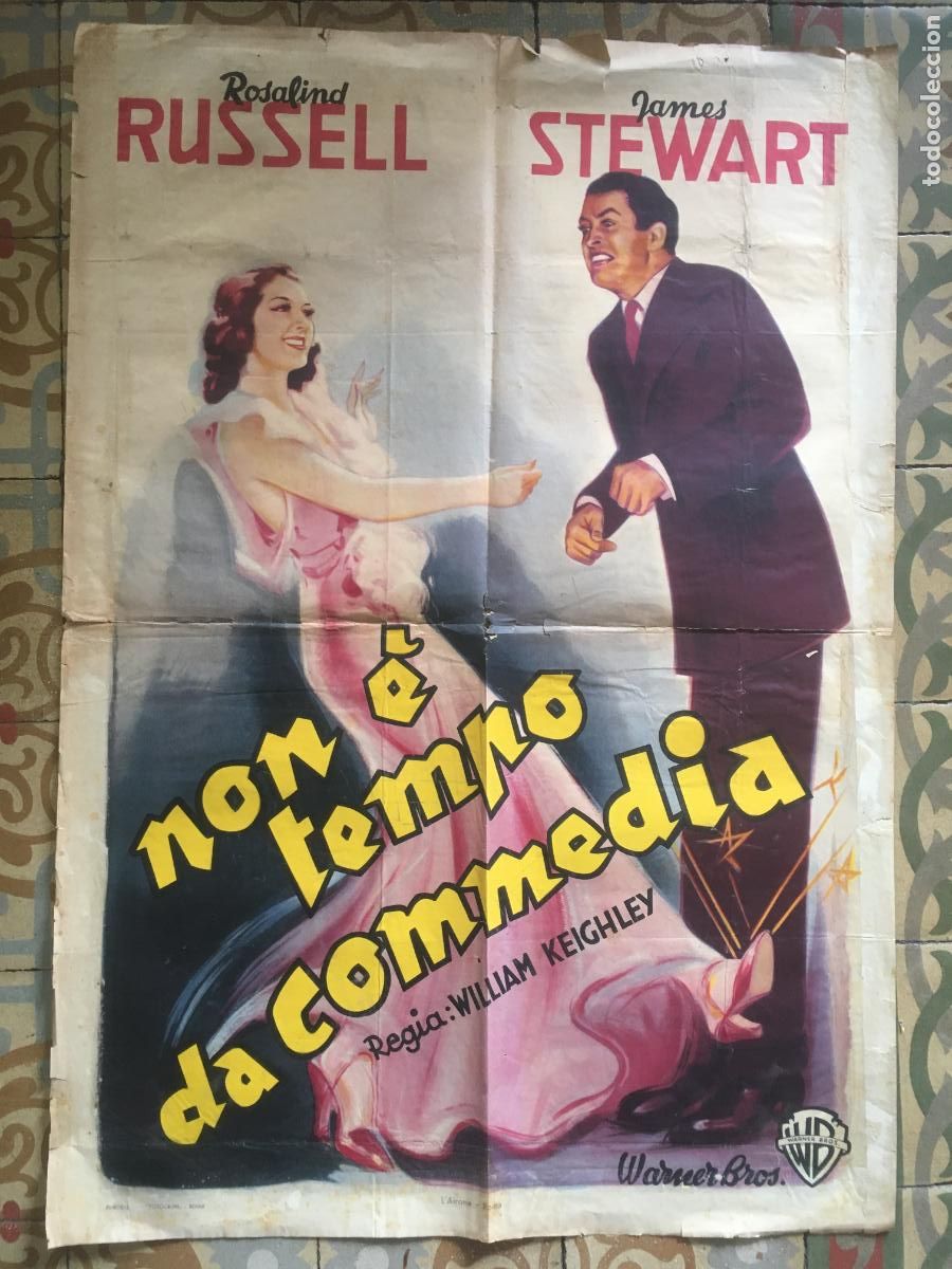 Cine: no time for comedy james stewart rossalind russell poster cartel original estreno