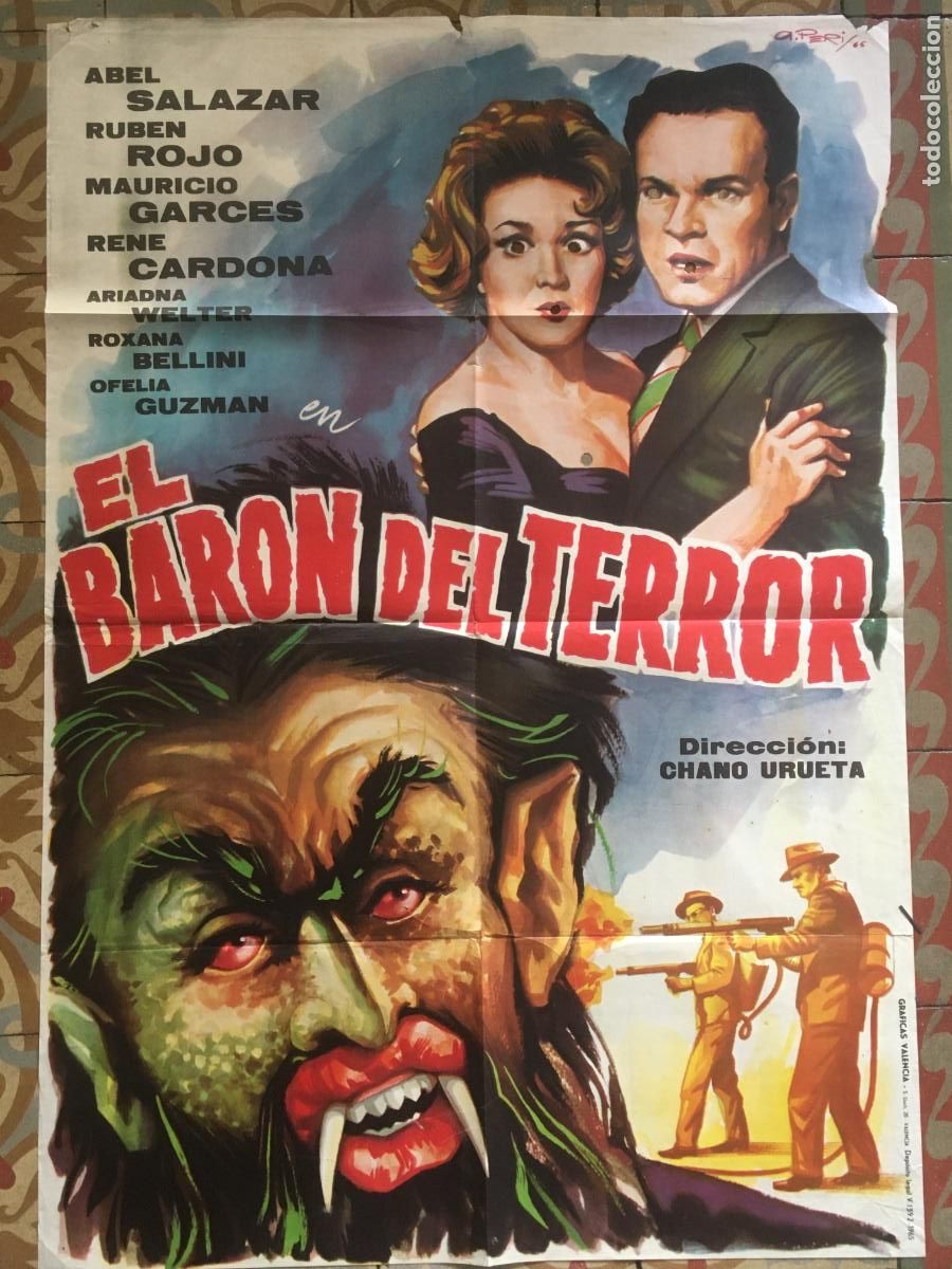 Cine: el baron del terror poster cartel original estreno