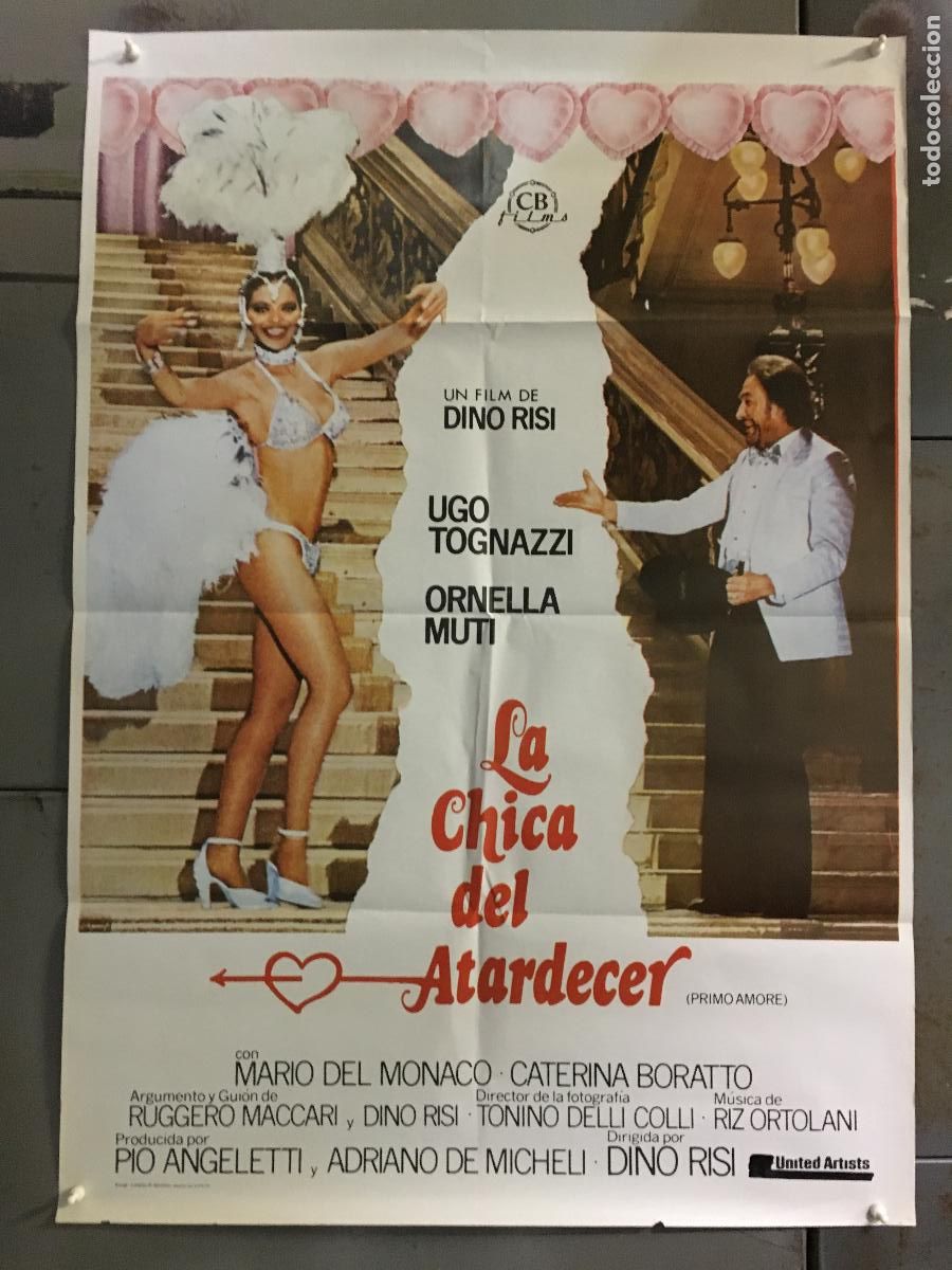 Cine: AEX38 LA CHICA DEL ATARDECER ORNELLA MUTI UGO TOGNAZZI POSTER ORIGINAL 70X100 ESTRENO h2
