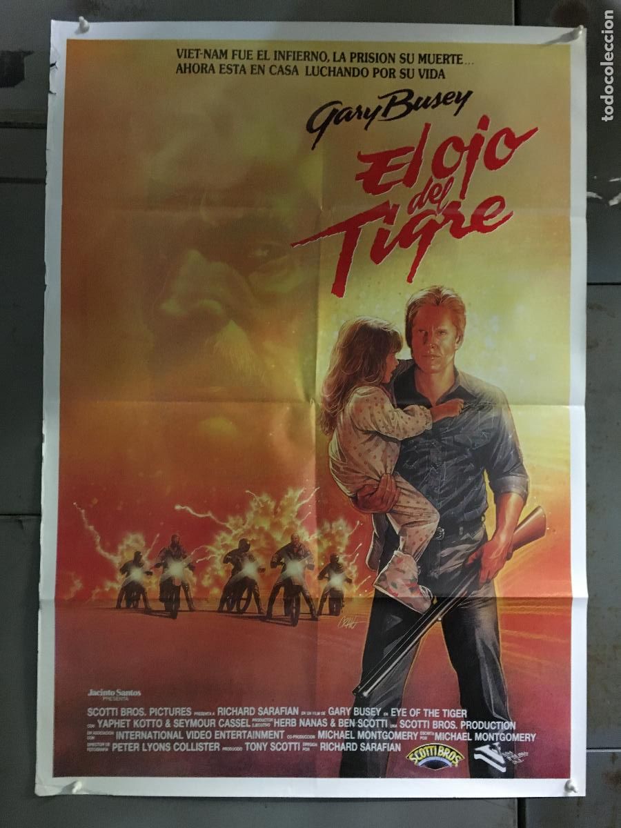 Cinema: AEX35 EL OJO DEL TIGRE GARY BUSEY POSTER ORIGINAL ESTRENO 70X100 h2