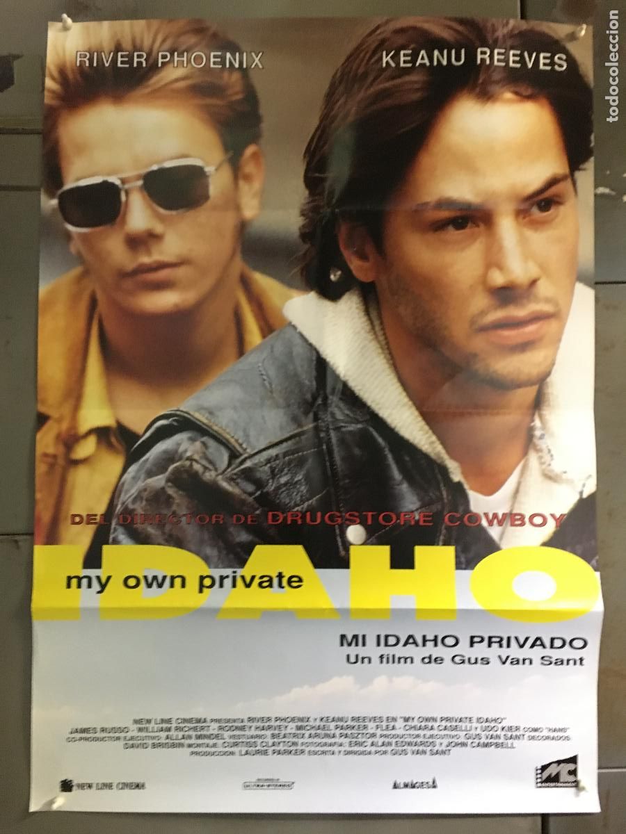 Cine: AEX40 MI IDAHO PRIVADO RIVER PHOENIX KEANU REEVES POSTER ORIGINAL 70X100 ESTRENO h3