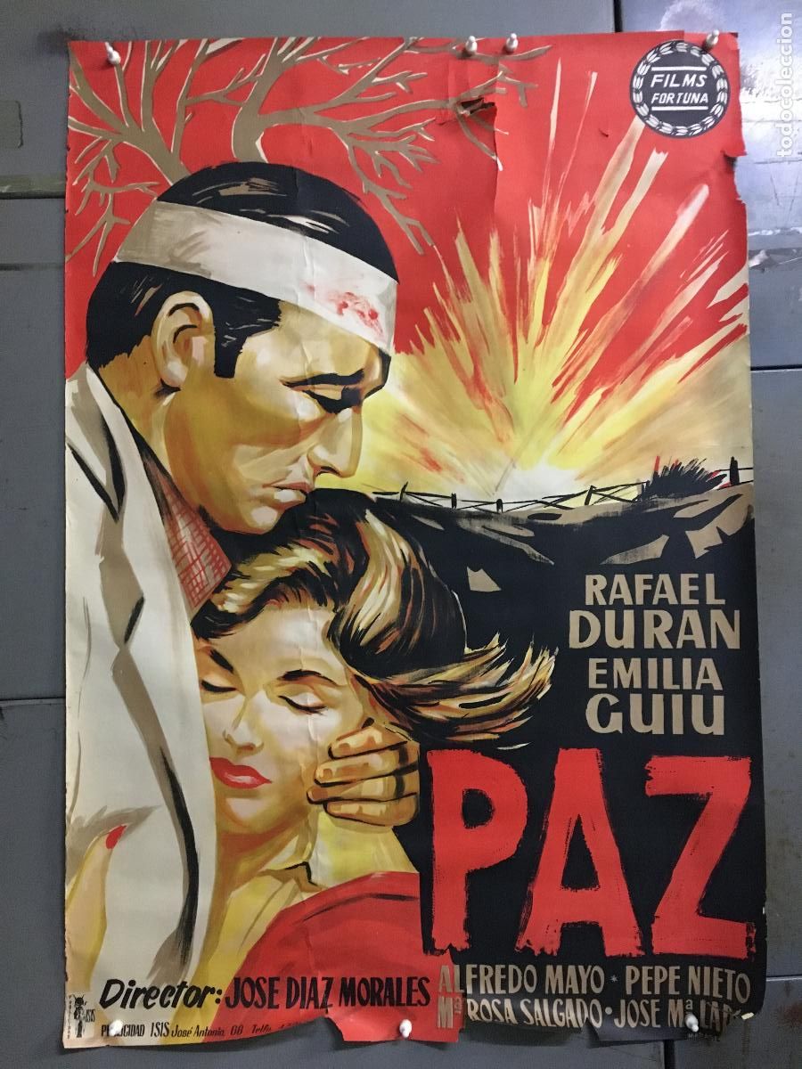Cine: R0203 PAZ RAFAEL DURAN POSTER ORIGINAL 70X100 ESTRENO LITOGRAFIA sin doblar