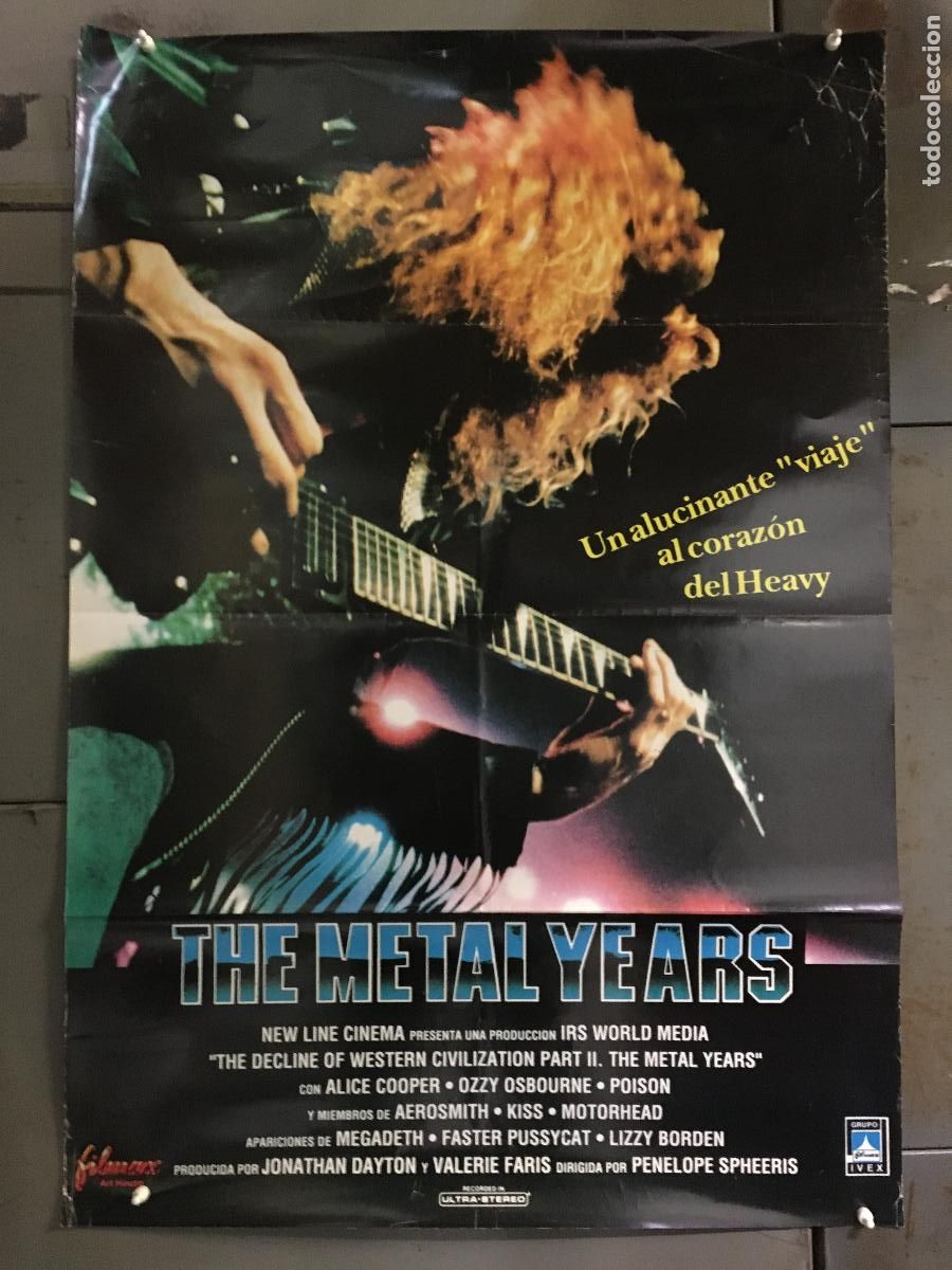 Cine: AEO60 THE METAL YEARS OZZY OSBOURNE AEROSMITH KISS MOTORHEAD MEGADETH POSTER ORIG 70X100 ESTRENO h0