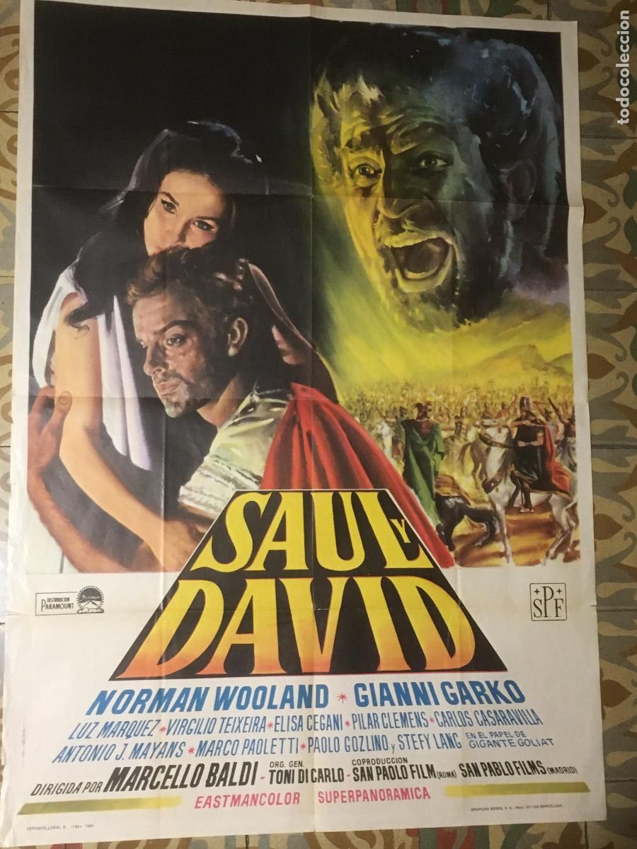 Cine: saul y david peplum poster cartel original estreno