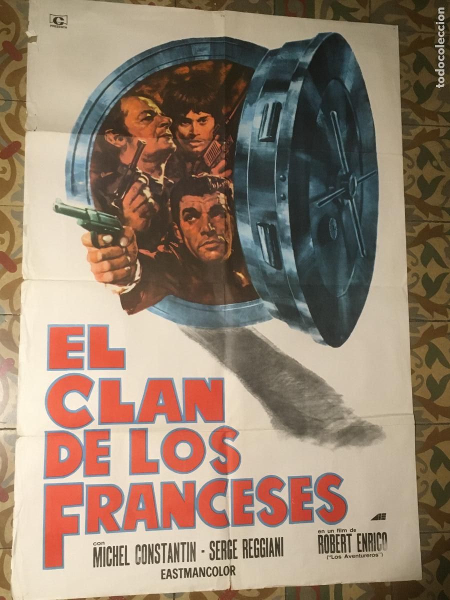 Cine: el clan de los franceses robert enrico poster cartel original estreno