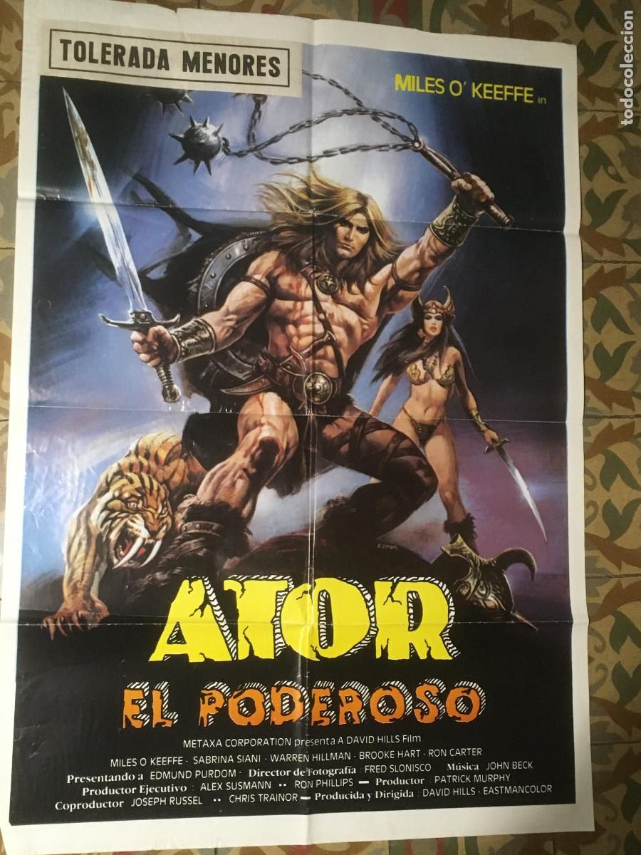 Cine: ator el poderoso miles o'keefe poster cartel original estreno