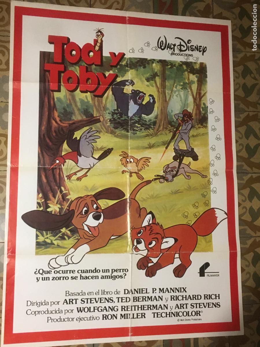 Cine: tod y toby disney fox hound poster cartel original estreno