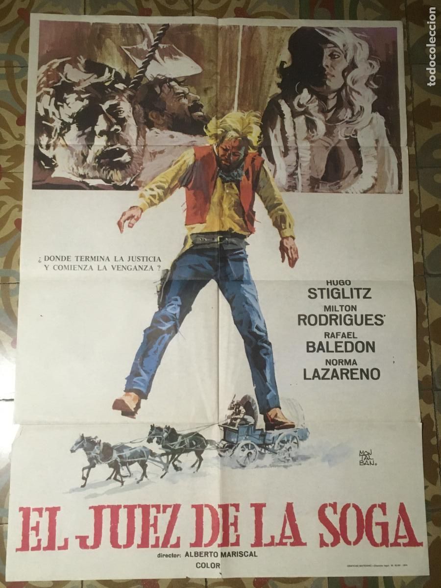 Cine: el juez de la soga poster cartel original estreno