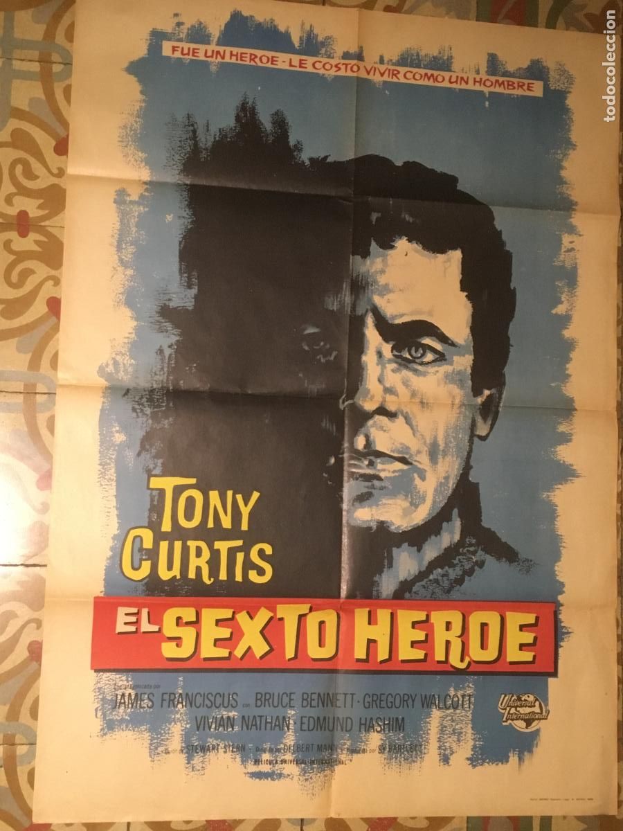 Cine: el sexto heroe tony curtis james franciscus poster cartel original estreno